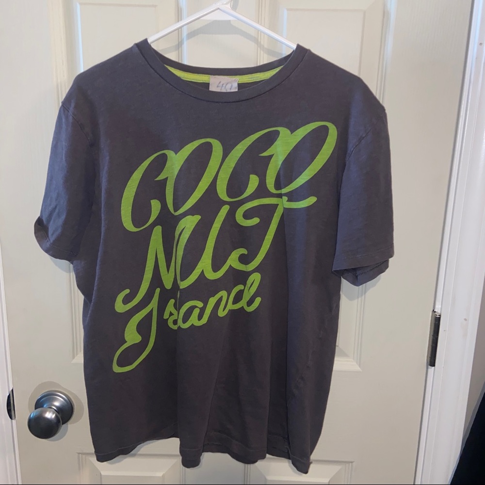 Coconut Island Brazil mens t shirt XL gray green text. - Picture 1 of 5